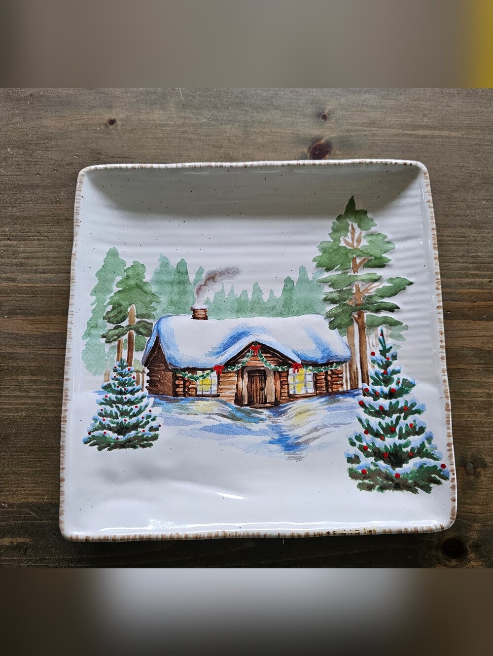 St. Nicholas Square Winter White Plate